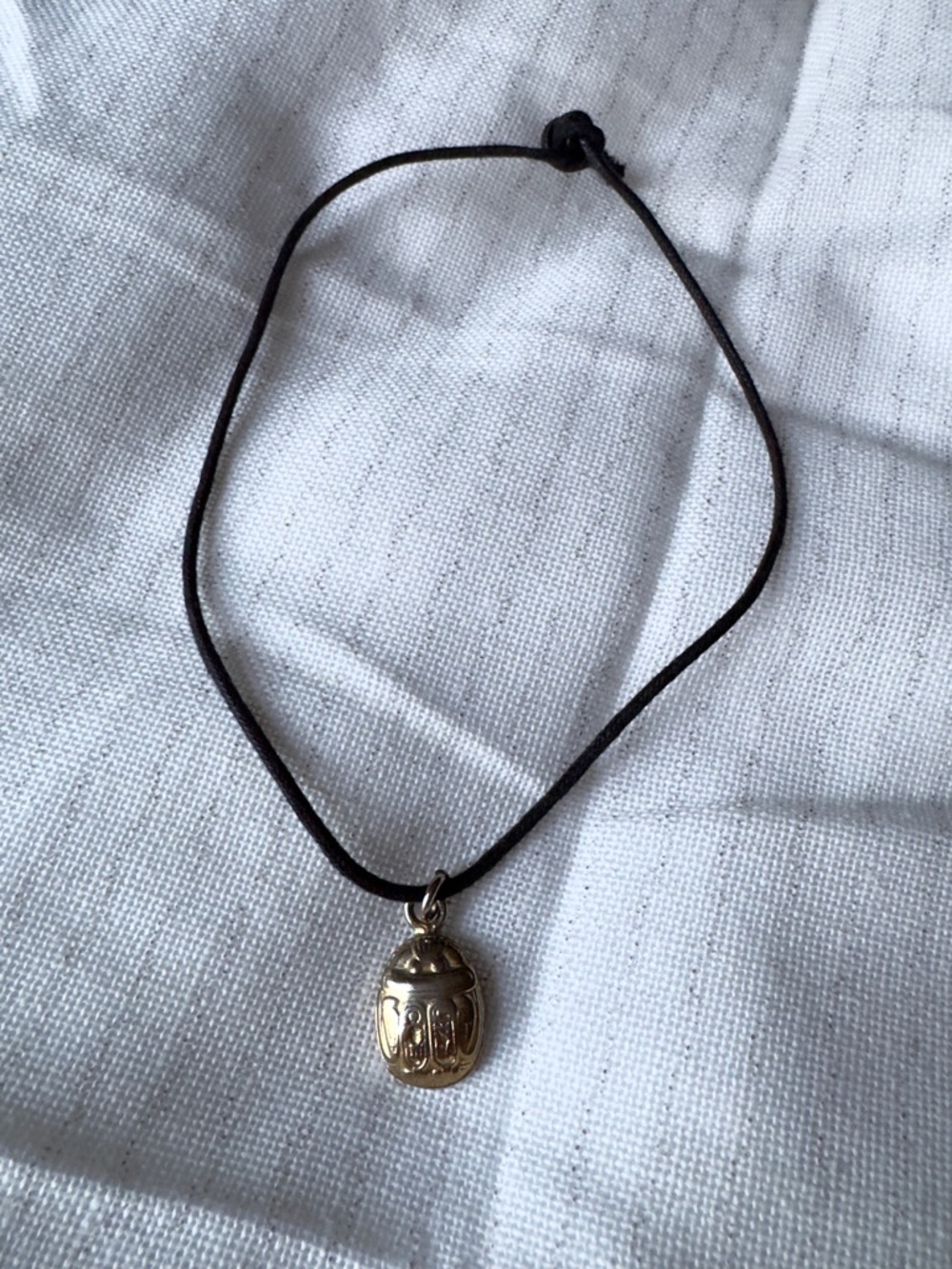 Vintage Scarab Pendant Necklace - Picture 5 of 9